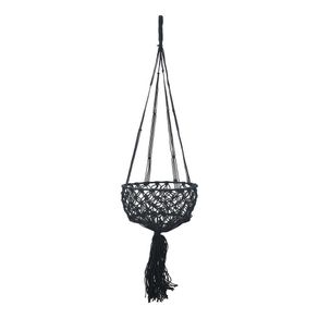 Maceta Colgante Decorativa De Algodón Negra 105 Cm - Concepts