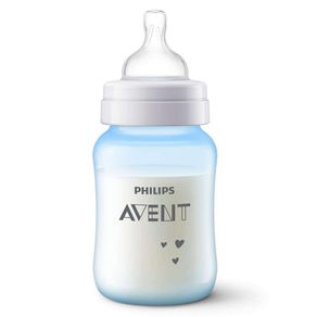 Biberón Classic Celeste Anticólio 9 Oz - Avent