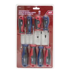 Set De 8 Destornilladores 4 Planos Y 4 Phillips - Ace Label