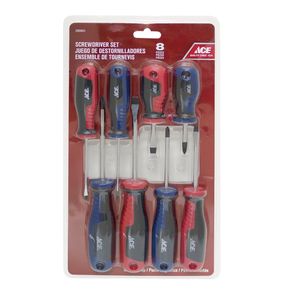 Set De 8 Destornilladores 4 Planos Y 4 Phillips - Ace Label