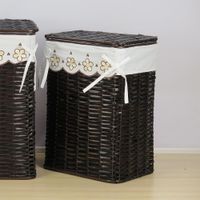 Canasta Rectangular De Mimbre 39X29X53 Cm - Viva