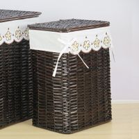 Canasta Rectangular De Mimbre 39X29X53 Cm - Viva