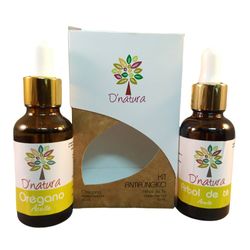 Kit De Aceites Esenciales Antifúngicos Árbol De Té Y Orégano 60 Ml - D Natura