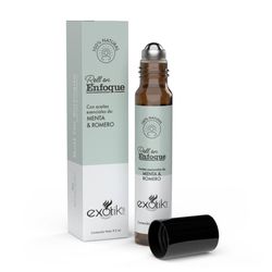 Roll On Con Aceite Natural Aromaterapia Enfoque Esencia Menta & Romero 10 Ml Exotik