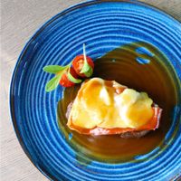 Plato Para Cena Xisto Azul De 11 Plg - Niu Haus