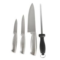 Set De 4 Pzas Cuchillos Y Afilador - Oster