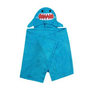 Toalla Sherman Para Niño Con Gorro Diseño Tiburón