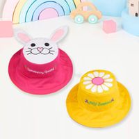 Sombrero Reversible Diseño Conejo Y Margarita Talla 2-4 Años