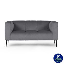 Sofá Para 3 Personas Gris De 157.50X89X73 Cm