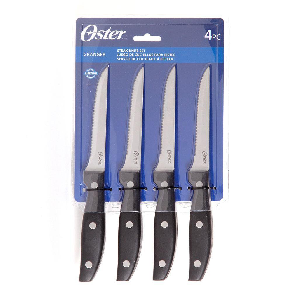 Set de 4 Cuchillos de Acero Inoxidable Color Negro