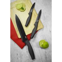 Set De 3 Cuchillos De Acero Inoxidable Negro - Oster