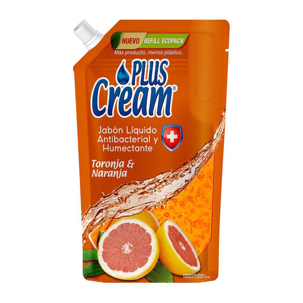 Jabón para Manos Líquido Antibacterial Toronja y Naranja 1000 mL