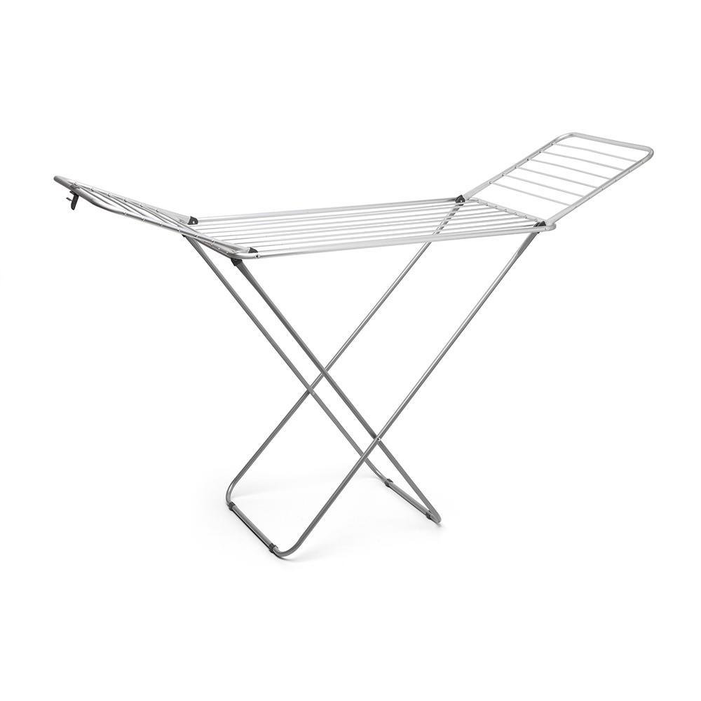 Tendedero Plegable de Aluminio 177 x 55.5 x 92 cm Color Plateado