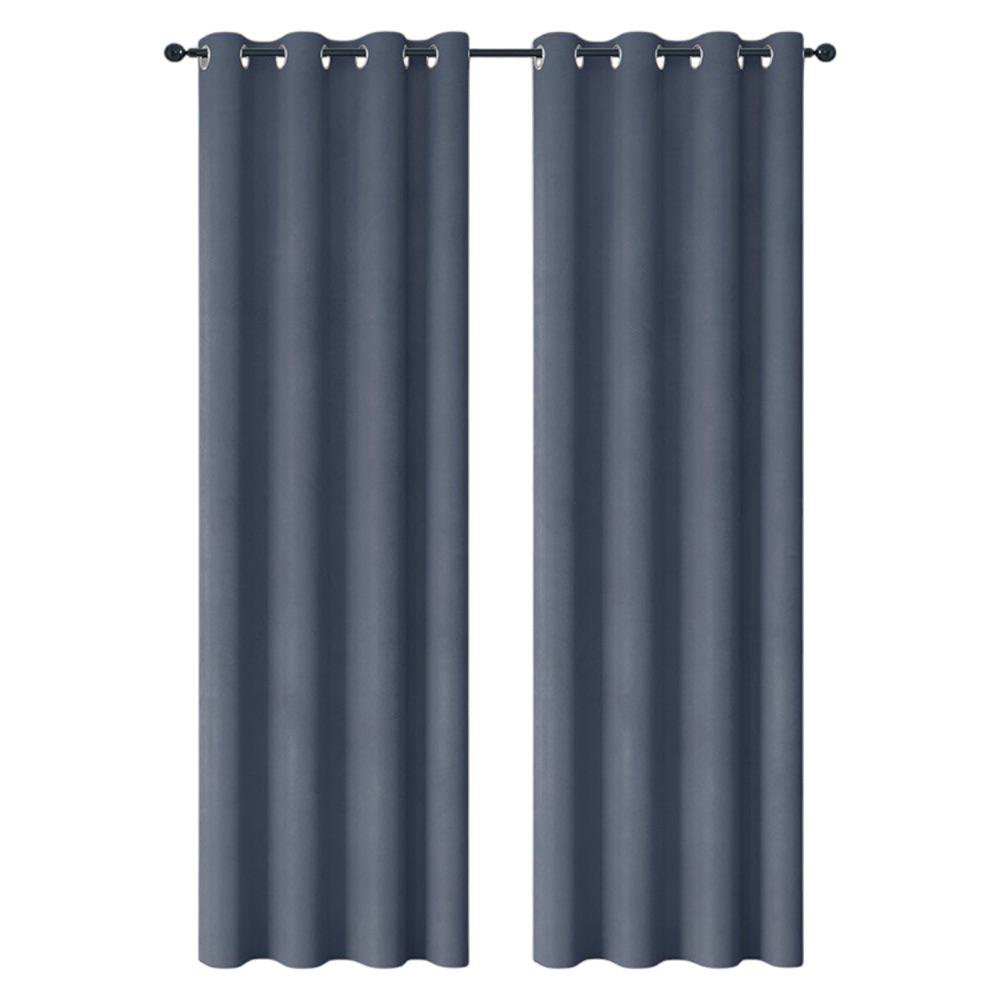 Cortina Black Out Lisa de 140 x 240 cm para Sala o Dormitorio - Varios Colores Gris Oscuro