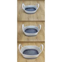 Set De 3 Canastas Con Agarrador Gris - Viva
