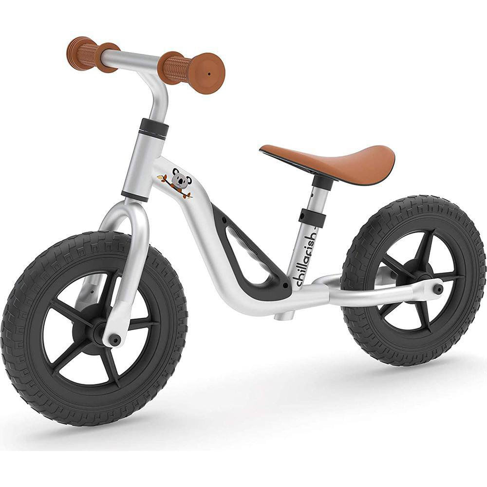 Bicicleta de Equilibrio Rin 10 Sin Pedales y Marco Metálico Color Plateado Bicicleta de Equilibrio Infantil Sin Pedales Marco Metálico Plateado 10 Plg