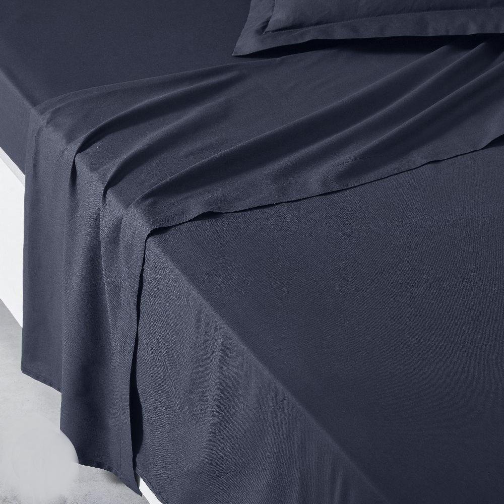 Sábana Plana Azul Moderno 100% Algodón - Varios Tamaños Imperial