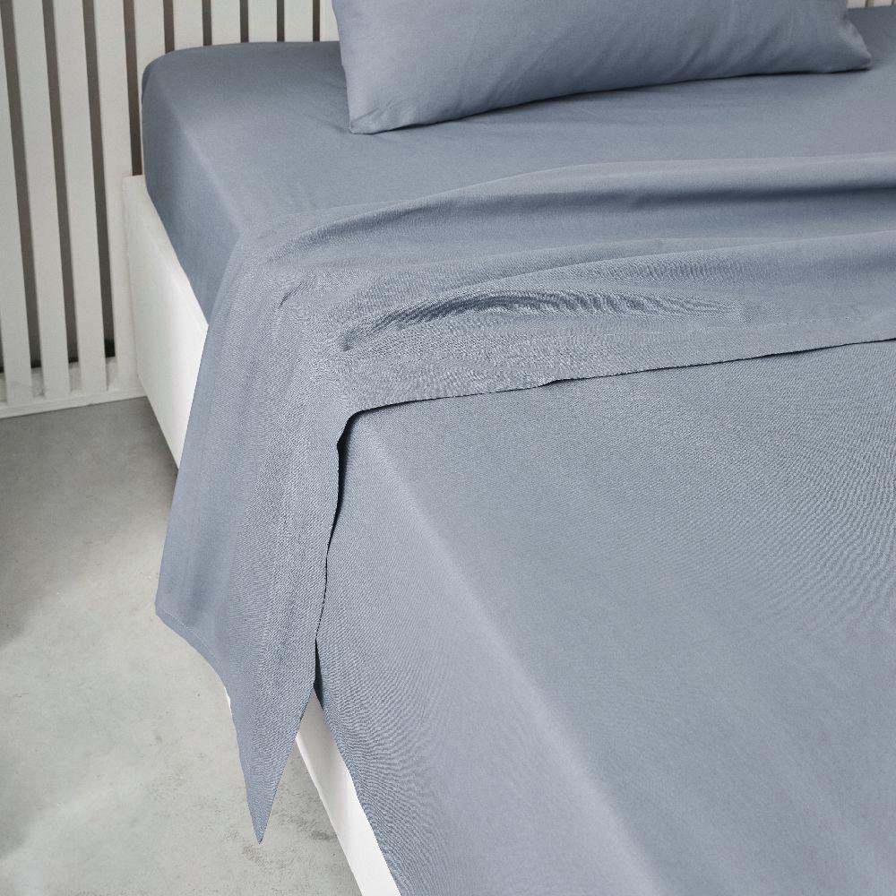 Sábana Plana 100% Algodón Denim Azul - Varios Tamaños Imperial