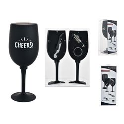 Set De 4 Accesorios Para Vino Negro - Concepts