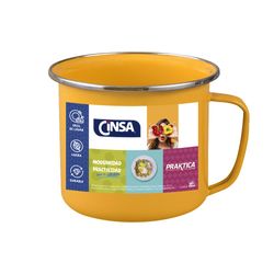 Vaso De Peltre Recto De 1.2L Amarilla 12 cm - Cinsa