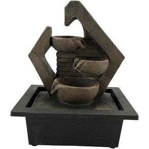 Fuente Con Luz Dorado Marrón 21.3X27 Cm - Concepts