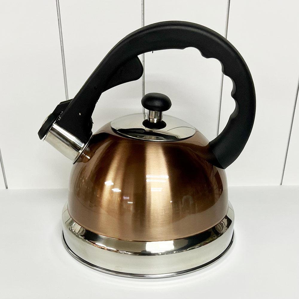 Tetera de 2.1 L de Acero Inoxidable Color Cobre