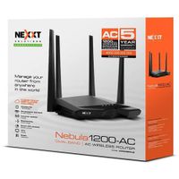 Router Inalámbrico Nébula 1200 Plus Negro - Nexxt