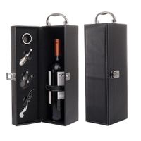 Set De 5 Accesorios Para Vino Con Estuche Negro - Concepts