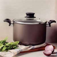 Olla Alta Paris Con Tapa 20 Cm - Tramontina