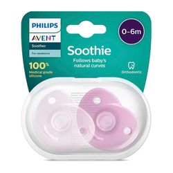 Pacificador Soothie Corazón Rosado 2 Pzas 0-6 Meses