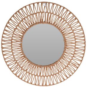 Espejo Redondo Estilo Boho 60 Cm