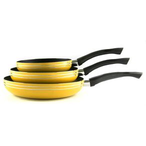 Set De 3 Sartenes Amarillo 18, 22 y 26 Cm - Picca