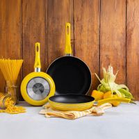 Set de 3 Sartenes Amarillo 18, 22 y 26 Cm