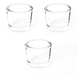 Set De Candeleros Pequeños De Vidrio 3 Pzas - Viva
