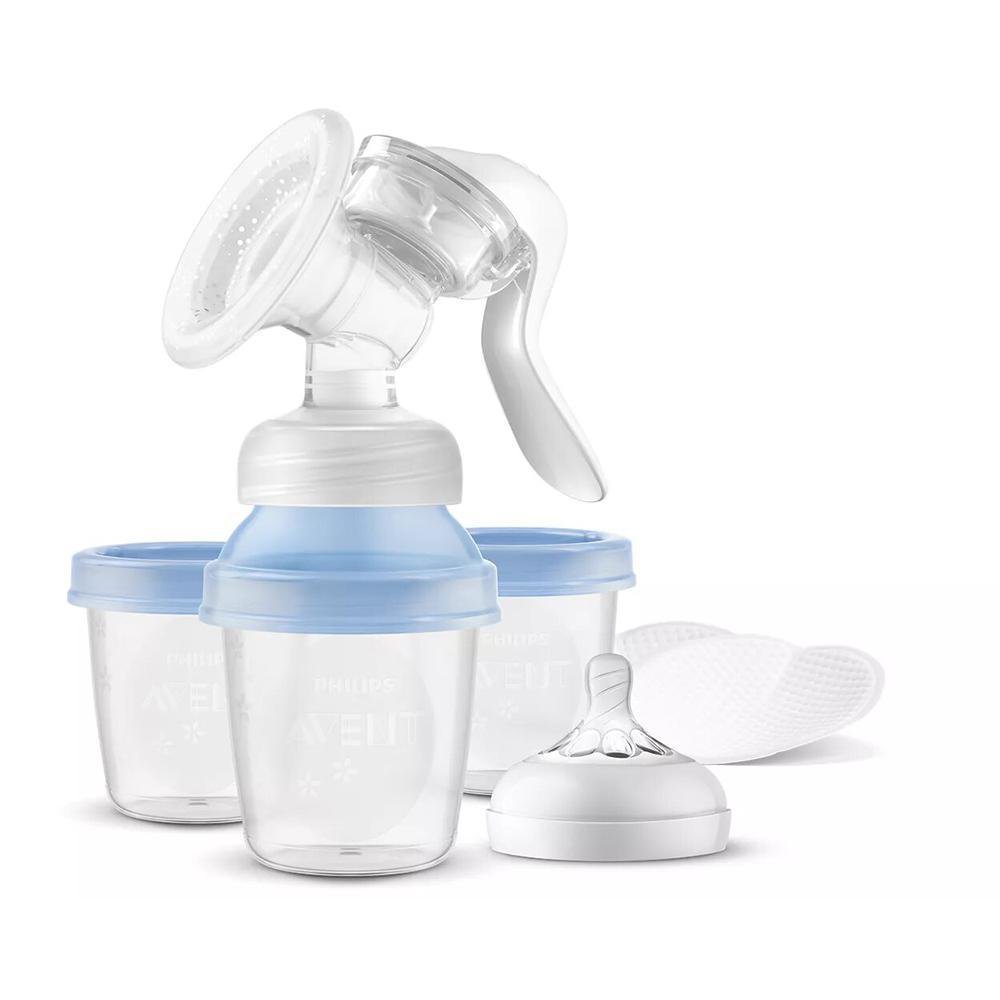 Extractor de Leche Manual Philips Comfortable con 3 Vasos de Almacenamiento Extractor de L…