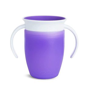 Vaso Entrenador Con Tapa Y Asas Miracle 360° Morado - Munchkin