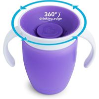 Vaso Entrenador Con Tapa Y Asas Miracle 360° Morado - Munchkin