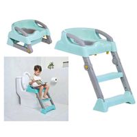 Bacinica Y Asiento Reductor Con Escalera Celeste - Prinsel