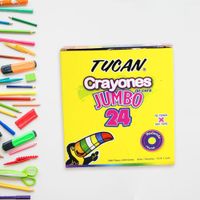 Crayón De Cera Jumbo 24 Colores - Tucan