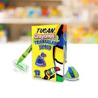 Crayón De Cera Triangular Jumbo 12 Colores - Tucan