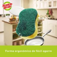 Esponja Scotch-Brite Limpieza Pesada Anatómica 2 Pzas - 3M