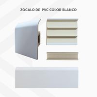 Kit De Zócalo Pvc Blanco 2.70 M - Dist.globales