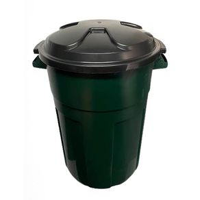 Bote Para Basura Plástico 70 L Verde Con Tapadera - Electrocasa