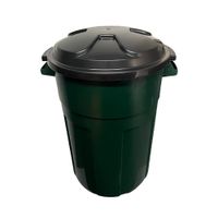 Bote Para Basura Plástico 70 L Verde Con Tapadera - Electrocasa