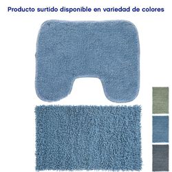 Set De Alfombras Para Baño 2 Pzas Colores Surtidos