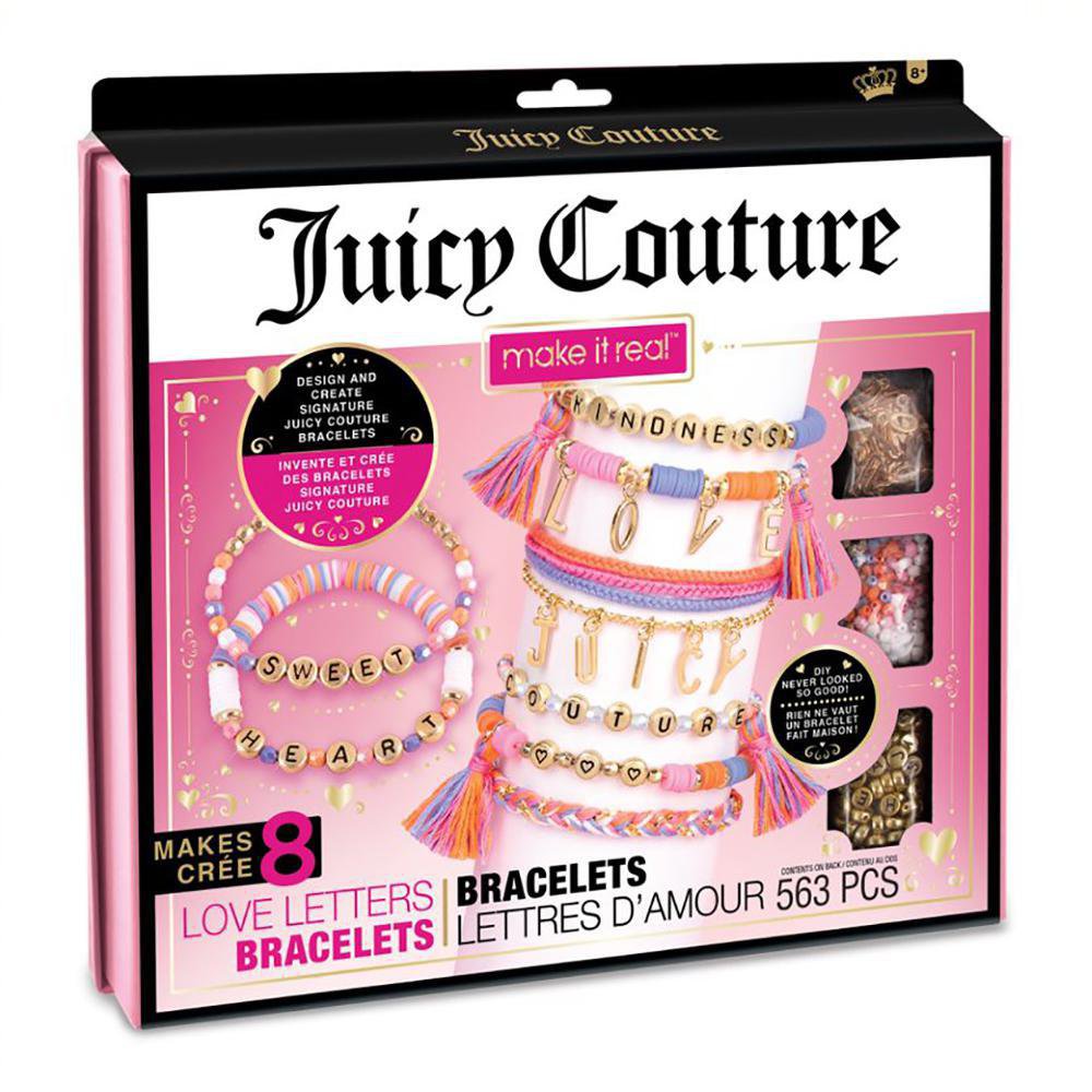 Set de Pulseras Personalizables Juicy Couture Love Letters de 563 Piezas para 8+ Años Kit…