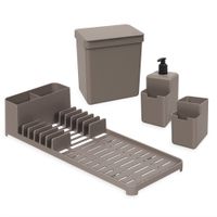 Kit Para Lavaplatos Gris 4 Pzas - Coza