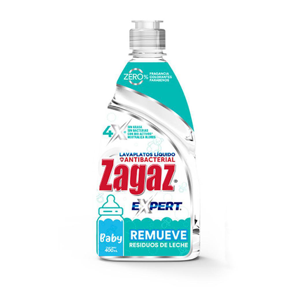 Lavaplatos Líquido Antibacterial Zagaz Expert Baby 400 ml