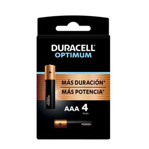 Batería Alcalina AAA Optimum 4 Pzas - Duracell