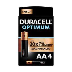 Batería Alcalina AA Optimum 4 Pzas - Duracell